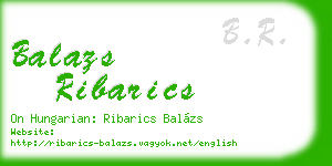 balazs ribarics business card